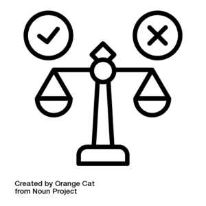 A scale balancing positive and negative 